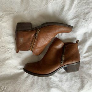 Brown Leather Lucky Brand Ankle Booties